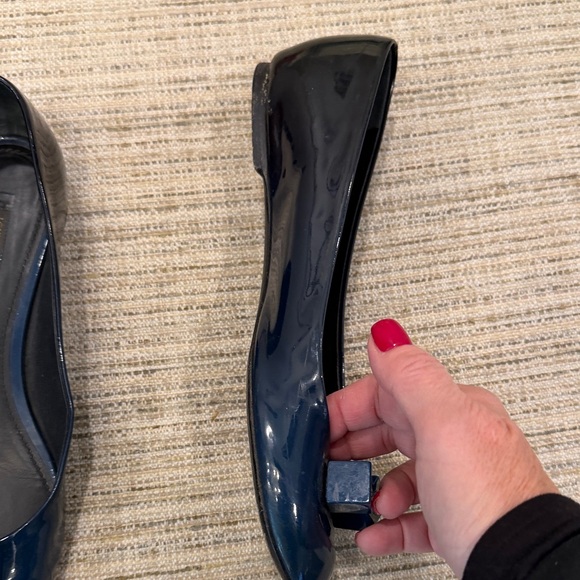Louis Vuitton Women's Ombré Navy & Black Patent Flats 39.5 - Picture 5 of 13